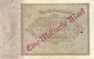 Német Birodalom / Weimari Köztársaság 1922. 1.000.000.000M cégnyomat barna csíkkal, zöld számokkal, ...
