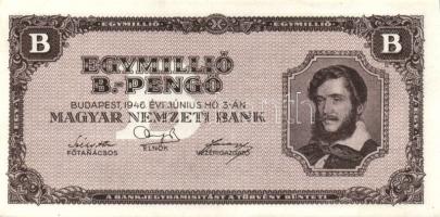 1946. 1.000.000BP (5x) T:II+ egyszer hajtva, törve nem