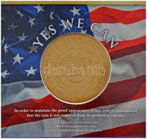 Amerikai Egyesült Államok 2009. "Barack Obama" bronz emlékérem karton dísztokban (50mm) T:...