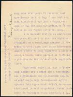 1929 Gabányi János (1871-1934) tábornok, a Hadtörténeti Levéltár és Múzeum első vezetőjének kétoldal...