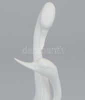 Herendi hattyúpár. Jelzett, fehérmázas, hibátlan, m: 18,5 cm