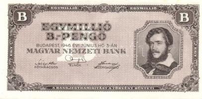 1946. 1.000.000BP (6x) T:II+ egyszer hajtva, törve nem