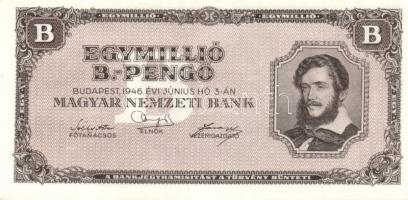 1946. 1.000.000BP (6x) T:II+ egyszer hajtva, törve nem