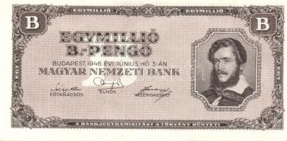 1946. 1.000.000BP (7x) T:II+ egyszer hajtva, törve nem