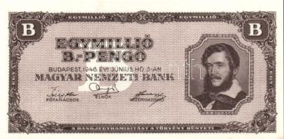 1946. 1.000.000BP (8x) T:II+ egyszer hajtva, törve nem