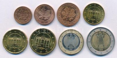 Németország 2005A 1c - 2E (8xklf) forgalmi összeállítás (Berlin) T:AU, patina
Germany 2005A 1 Cent ...