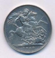 Nagy-Britannia 1889. 1C Ag "Viktória" T:VF ph. United Kingdom 1889. 1 Crown Ag "Victoria" C:VF edge errors Krause KM#765