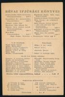 cca 1936 A Révai Kiadó ifjúsági könyveinek reklámlapja montázs előlappal, hátoldalon kiadványlistáva...