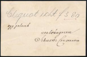 cca 1890 Pest, Guszmann és Mautner fűszer-, gyarmatáru, csemege és borkereskedésének litografált rek...