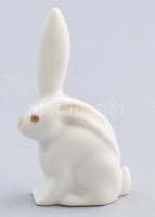 Herendi fülelő nyúl. Jelzett, hibátlan, m: 6 cm