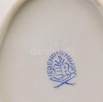 Herendi Csung Vert mintás hamuzó, jelzett, kézzel festett, repedéssel, h: 11,5 cm