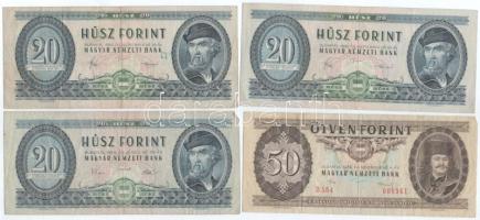 1969. 20Ft + 1980. 20Ft (2x) + 1986. 50Ft + 1992. 100Ft (5x) T:F-VG