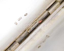 Ezüst (Ag) tárca, beleül ajándékozási vésettel, jelzett, 7x8,5 cm, 148g