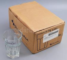 'Hoegaarden' üveg söröskorsó készlet, eredeti dobozában, 6 db, 0,25 l, m: 13 cm