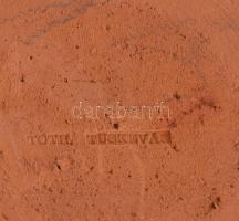 Tóth Tüskevár 2 darab dísztányér, jelzett, kis mázhibával, d: 19 cm