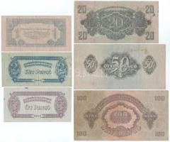 1944. 1P - 100P "A Vöröshadsereg Parancsnoksága" (6xklf) T:F-VG