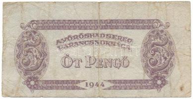 1944. 5P "A Vöröshadsereg Parancsnoksága" eltolódott nyomat T:VG
Adamo P43