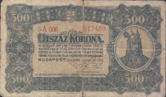 1923. 500K "Magyar Pénzjegy..." T:III/IV
