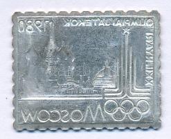 1980. "XXII. Nyári Olimpiai Játékok Moszkva 1980" jelzett Ag bélyegérem (3,39g/0.835/22x27...