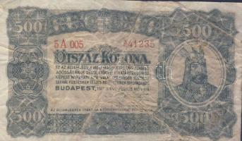 1923. 500K "Magyar Pénzjegy..." T:III/IV