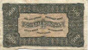 1923. 500K "Magyar Pénzjegy..." T:III/IV