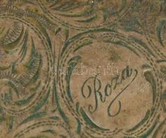 Ezüst (Ag) púdertartó, jelzett, bruttó 76g