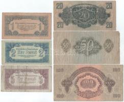 1944. 1P - 100P "A Vöröshadsereg Parancsnoksága" (6xklf) T:VG, szakadások