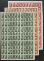 1950 Petőfi II. teljes ívsor. Nagyon ritka, ívben alig maradt meg!