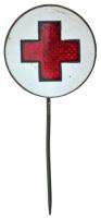 ~1910. "Vöröskereszt" zománcozott fém jelvény (23mm) T:AU / Hungary ~1910. "Red Cross" enamelled metal badge (23mm) C:AU