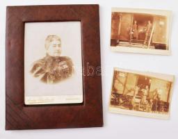 cca 1900 3 db fotó, közte 1 db keményhátú, sérülésekkel, 9×12 és 16×10,5 cm