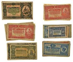 1920. 20f (5x, közte színváltozat) + 50f (8x, közte színváltozat) + 1K (9x) + 2K (25x, ebből 19db cs...