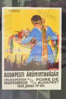 1922 Budapesti Árumintavásár art deco reklámcédula, szign. Faragó Géza, szép állapotban