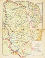 Torontál vármegye térképe, Bp., Magyar Földrajzi Intézet R.T., kissé sérült, 29x23 cm