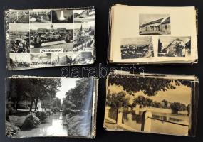 Kb. 100 MODERN fekete-fehér magyar város képeslap / Cca. 100 MODERN black-and-white Hungarian town-view postcards