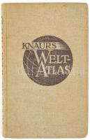 Knaurs Welt-atlas. Berlin, 1932, Th. Knaur Nachf. Verlag, 416 p. Német nyelven. Kiadó egészvászon-kötés, a 8-as térkép szakadt, hibajavítós folttal.
