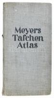 Meyers Taschenatlas. Leipzig, 1935, Bibliographisches Institut, 39+1 p.+22 t.+69+3 p. Német nyelven. Egészvászon-kötés, kissé sérült gerinccel, hibajavítós folttal