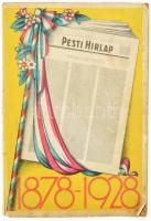 1928 A Pesti Hírlap emlékkönyve. Ötven esztendő. 1878-1928. Bp., Légrády-ny., 144 p. Kiadói papírkötés, kissé foltos borítóval,gazdag képanyaggal, benne irredenta
