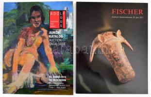 Fischer aukciós katalógus afrikai műtárgyak témában 2011 + Adolf Loose aukciós katalógus vegyes régiségek témában, 2013