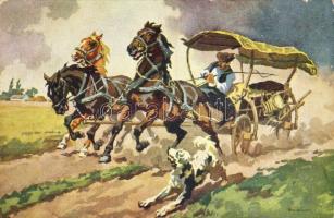 Fuhrwerk in der Puszta