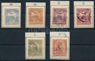 1900 6 db Turul bélyeg számvízjellel