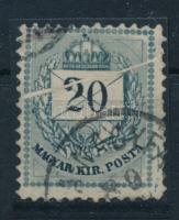 1881 20kr szép papírránccal