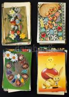 Kb. 100 db MODERN motívum képeslap: húsvéti üdvözlőlapok / Cca. 100 MODERN motive postcards: Easter greeting cards