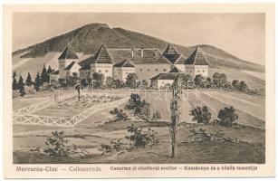 Csíkszereda, Miercurea Ciuc; Mikóvár honvéd laktanya, kaszárnya, hősök temetője. Vákár L. kiadása / military barracks, military cemetery (EK)