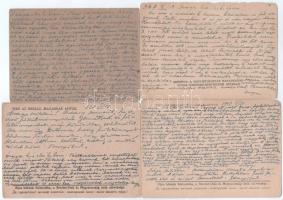 9 db RÉGI második világháborús orosz-magyar hadifogoly levelezőlap, vegyes minőségben. "Erősíts...