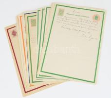 cca 1930-1940 36 db ügyvédi meghatalmazás, közte sok hódmezővásárhelyi, többségében okmánybélyegekkel.