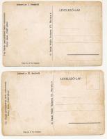 Fáy Aladár iparrajziskolai tanár rajzsorozata Arany János "Toldi"-jához - 2 db régi művész...