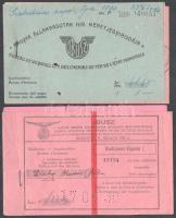 cca 1940-50 2 db Ibusz MÁV jegytömb, egyik a pengő, másik a Ft korszakból