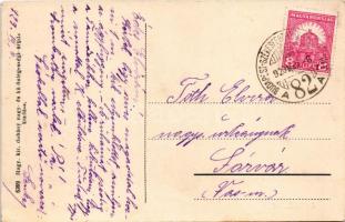 1929 Devecser, Kossuth Lajos utca + "BUDAPEST - SZÉKESFEHÉRVÁR - CELLDÖMÖLK 82 A" vasúti m...