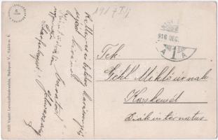 1916 Nagyszeben, Hermannstadt, Sibiu; Haller út, villa. Vasúti levelezőlapárusítás 5928. / street, v...