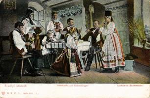 Erdélyi szászok / Volkstracht aus Siebenbürgen. Sächsische Bauernstube / Transylvanian folklore (EK)